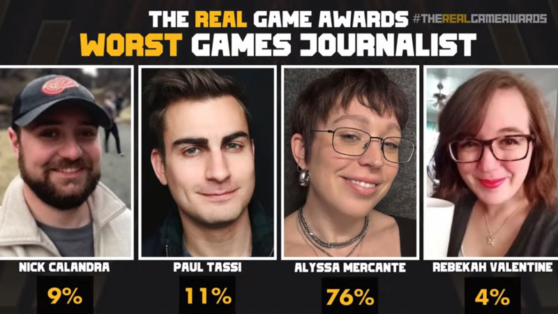 The Real Game Awards Worst Journalist of the Year Alyssa Mercante